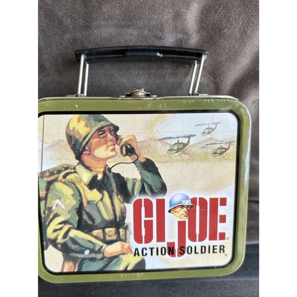 Vintage G.I. Joe Action Soldier - Mini Metal Tin Lunch Box By Hasbro Inc. 1998 - Picture 2 of 8